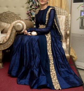 royal blue dress for wedding pakistani