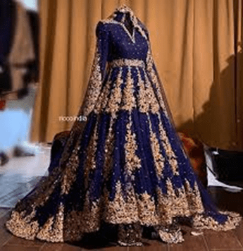 Royal Blue Dress for Wedding Pakistani
