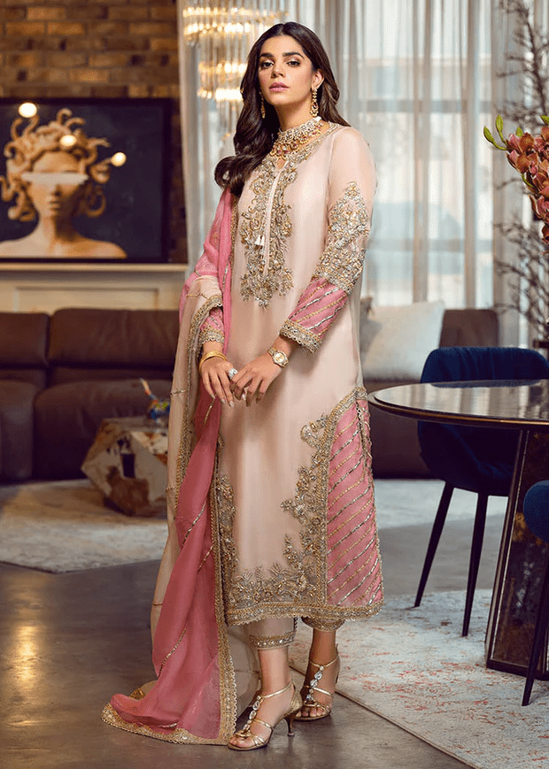 Designer Pakistani Dress in Silk